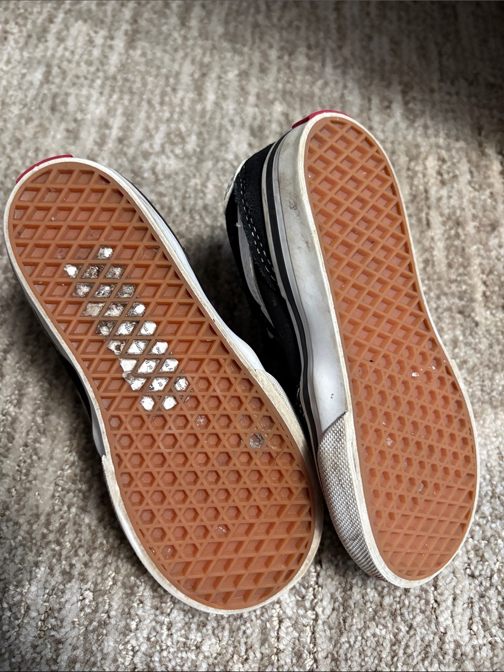 Vans Kids Black & White Velcro Skate Sneakers - Picture 2 of 4